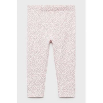 Pantaloni striati cu model floral