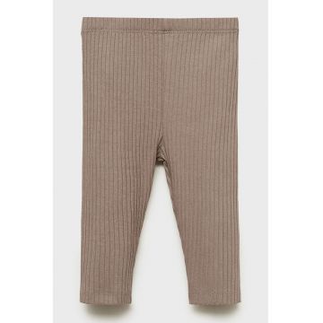 Pantaloni striati din amestec de bumbac