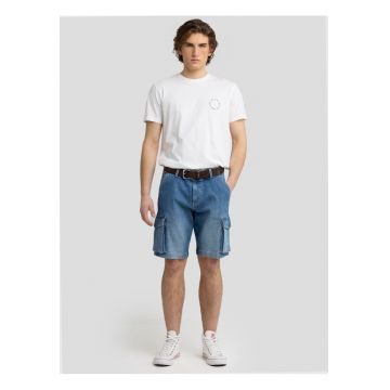 Bermude cargo din denim Morris 418