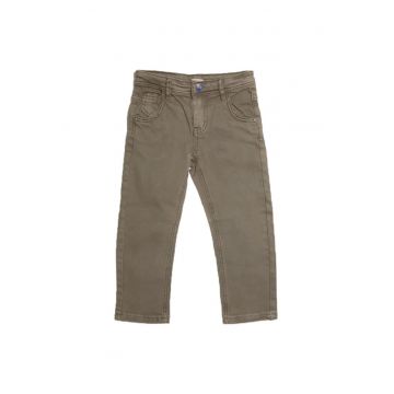 Blugi baieti -  cu capsa - kaki - 21742-1