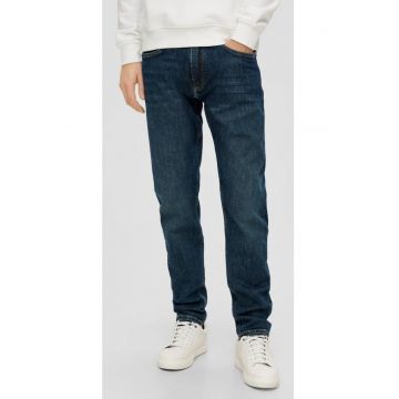 Blugi barbati Mauro - cu talie medie - croiala Regular - Tapered Leg - Albastru inchis - W32 L34