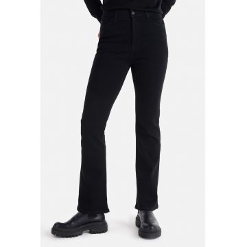 Blugi bootcut cu talie inalta