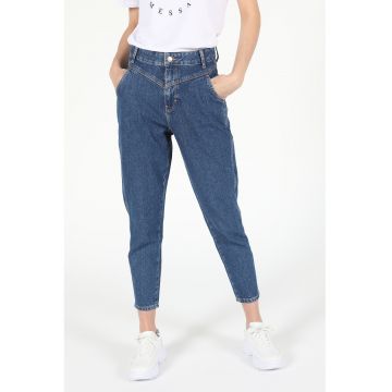 Blugi crop cu croiala conica