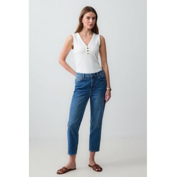Blugi crop mom fit