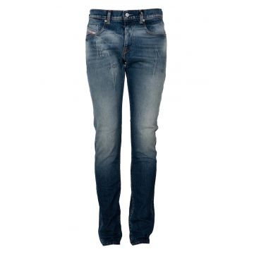 Blugi cu aspect decolorat D-Strukt - Albastru -