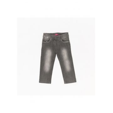 Blugi fetite -  cu strasuri la buzunare - 55812