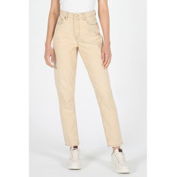 Blugi mom fit cu talie inalta