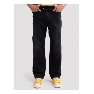 Blugi relaxed fit cu talie inalta Isaac