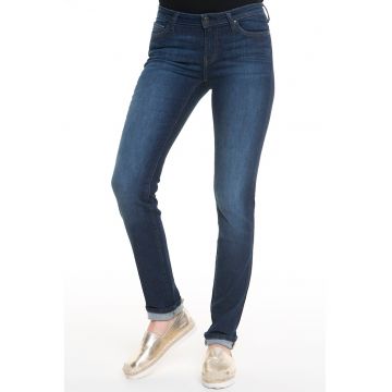 Blugi skinny cu aspect decolorat