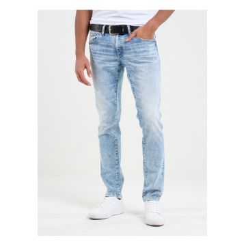 Blugi skinny cu aspect decolorat Jeffray - Albastru deschis