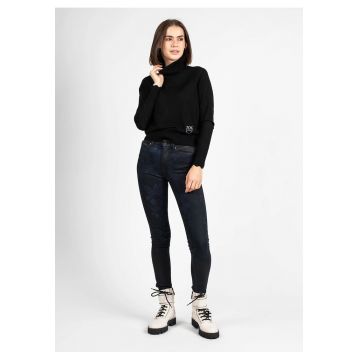 Blugi skinny cu imprimeu floral -