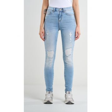 Blugi skinny cu talie inalta Adela 156