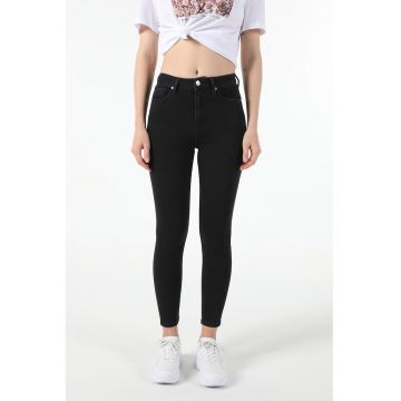 Blugi skinny cu talie inalta