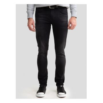 Blugi skinny  model Deric 950 - negri - bumbac cu elastan - usoare abraziuni