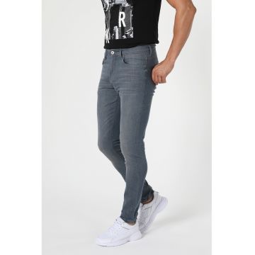Blugi slim fit cu 5 buzunare