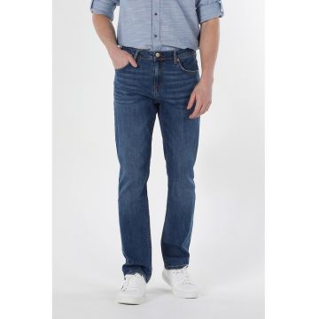 Blugi slim fit cu 5 buzunare