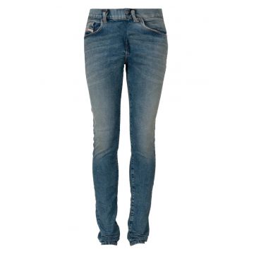 Blugi slim fit cu aspect decolorat D-Strukt - Albastru -