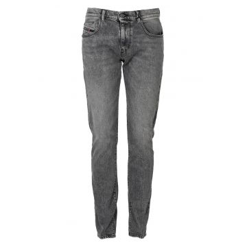 Blugi slim fit cu aspect decolorat D-Strukt - Gri -