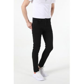 Blugi slim fit cu talie joasa