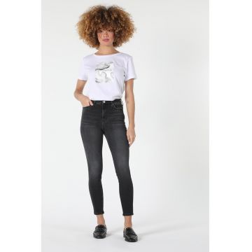 Blugi super slim fit crop