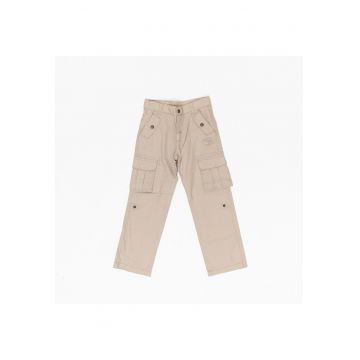 Pantaloni cu buzunare - baieti -  32322-2 - Crem -