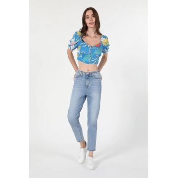 Pantaloni De Dama Albastru deschis Mom Fit 896 MARIA CL1059535