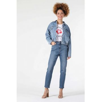 Pantaloni De Dama Albastru Mom Fit 896 MARIA CL1057973