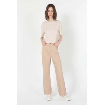 Pantaloni De Dama Ecru Regular Fit CL1060734