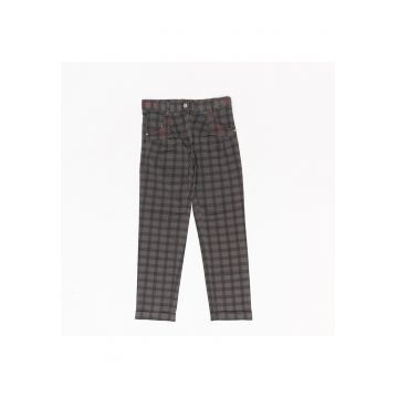 Pantaloni in carouri -  fete - 12822 - Gri -