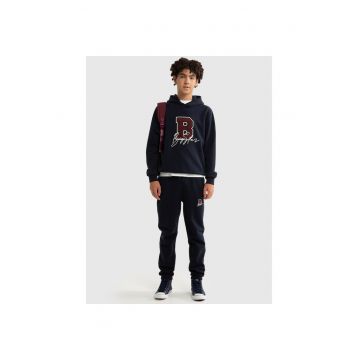 Pantaloni sport cu buzunare laterale - Bleumarin