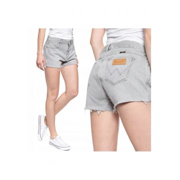 Shorts Dama Denim -  Boyfriend - Croi: Slim Fit - Stil: Conic - Inaltimea Taliei: Medie - Inchidere: Fermoar - M - Gri - 1 Bucata