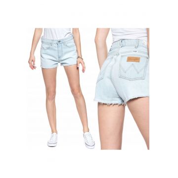 Shorts Dama Denim -  The Short - Croi: Slim Fit - Stil: Conic - Inaltimea Taliei: Medie - Inchidere: Fermoar - M - Albastru - 1 Bucata