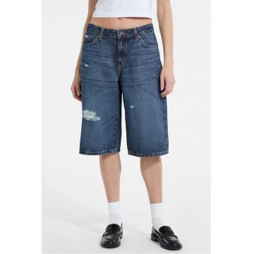 Bermude de denim cu talie medie