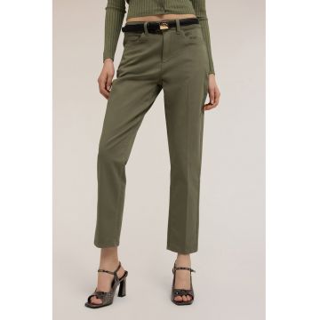 Blugi crop cu talie inalta