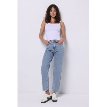 Blugi crop mom-fit