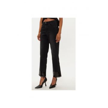 Blugi dama -  304287022 - Bumbac/Poliester reciclat - 40 EU - Negru