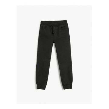Blugi jogger cu talie ajustabila