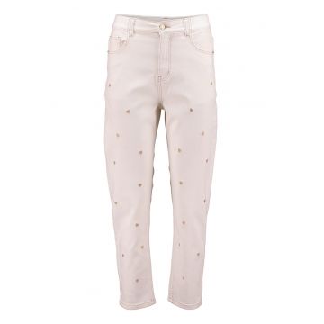 Blugi mom-fit cu model inimi