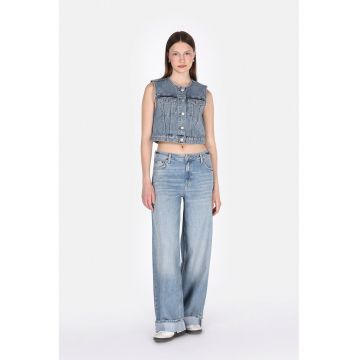 Blugi relaxed-fit cu talie medie