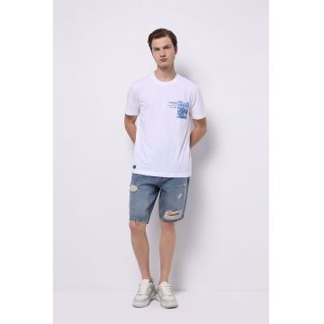 Blugi scurti din denim cu talie medie