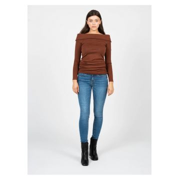 Blugi skinny cu aspect decolorat -