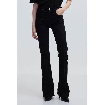 Blugi slim fit cu talie inalta
