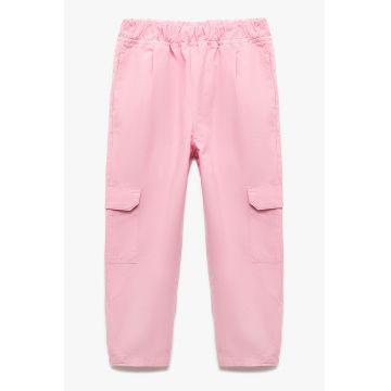 Pantaloni cargo cu talie elastica