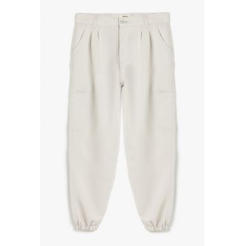 Pantaloni cargo din amestec de modal