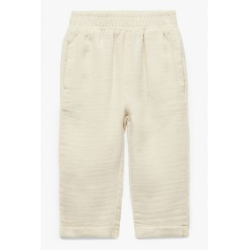 Pantaloni din bumbac cu talie elastica