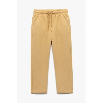 Pantaloni drepti cu talie elastica