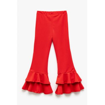 Pantaloni evazati cu volane