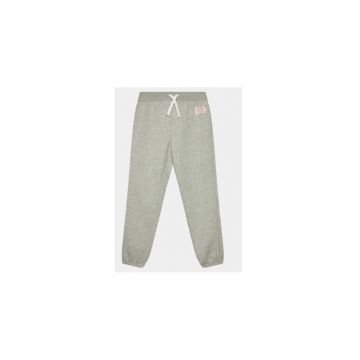 Pantaloni fete -  303610944 - Bumbac/Poliester - Gri