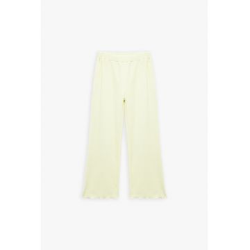 Pantaloni relaxed fit cu terminatii valurite