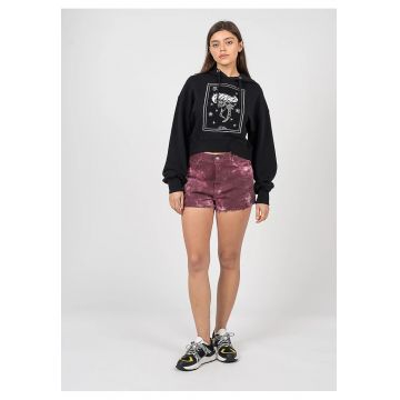 Pantaloni scurti din denim cu imprimeu tie-dye Gina -